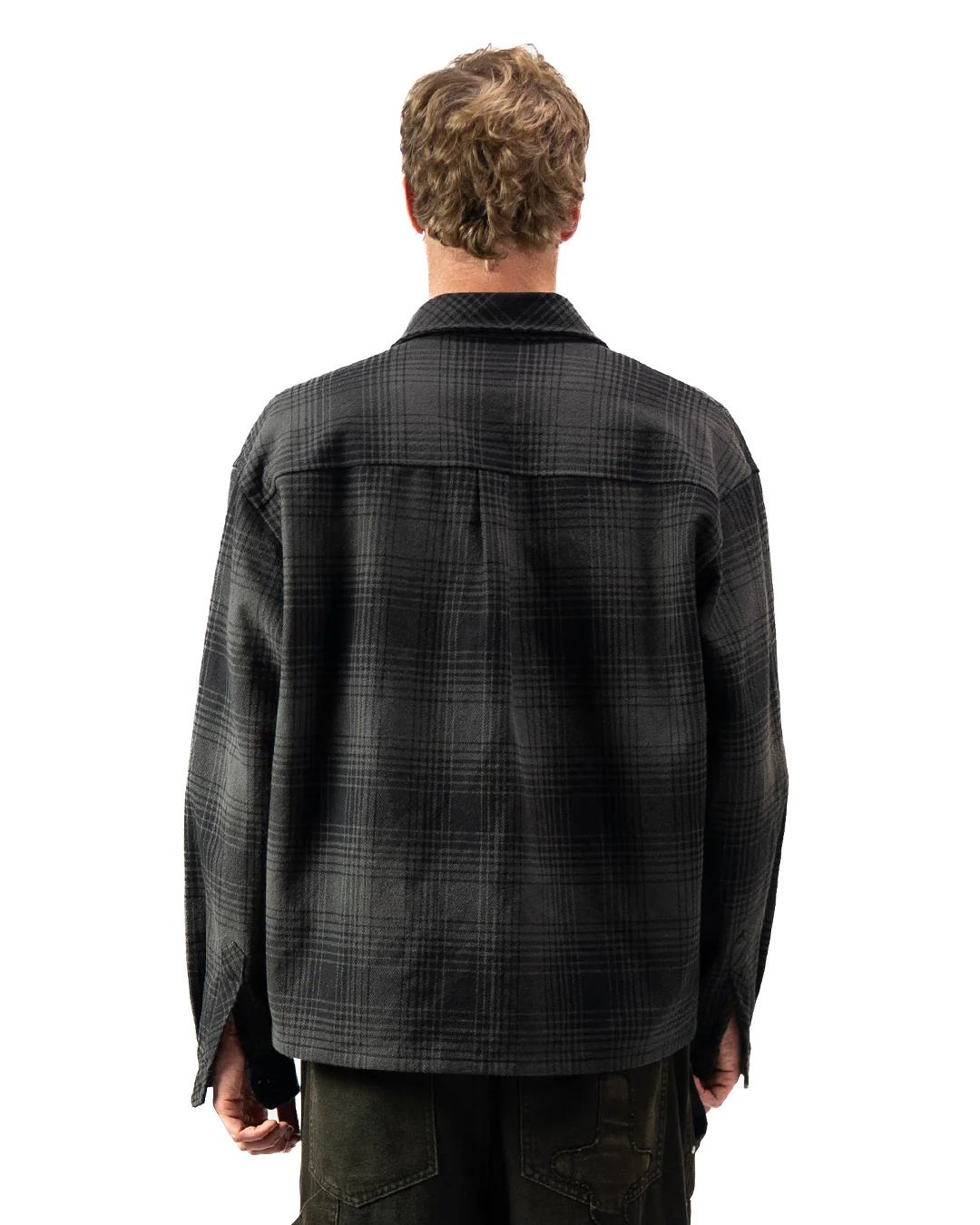 HEAVY FLANNEL SHIRT - Black/Grey - Image 8
