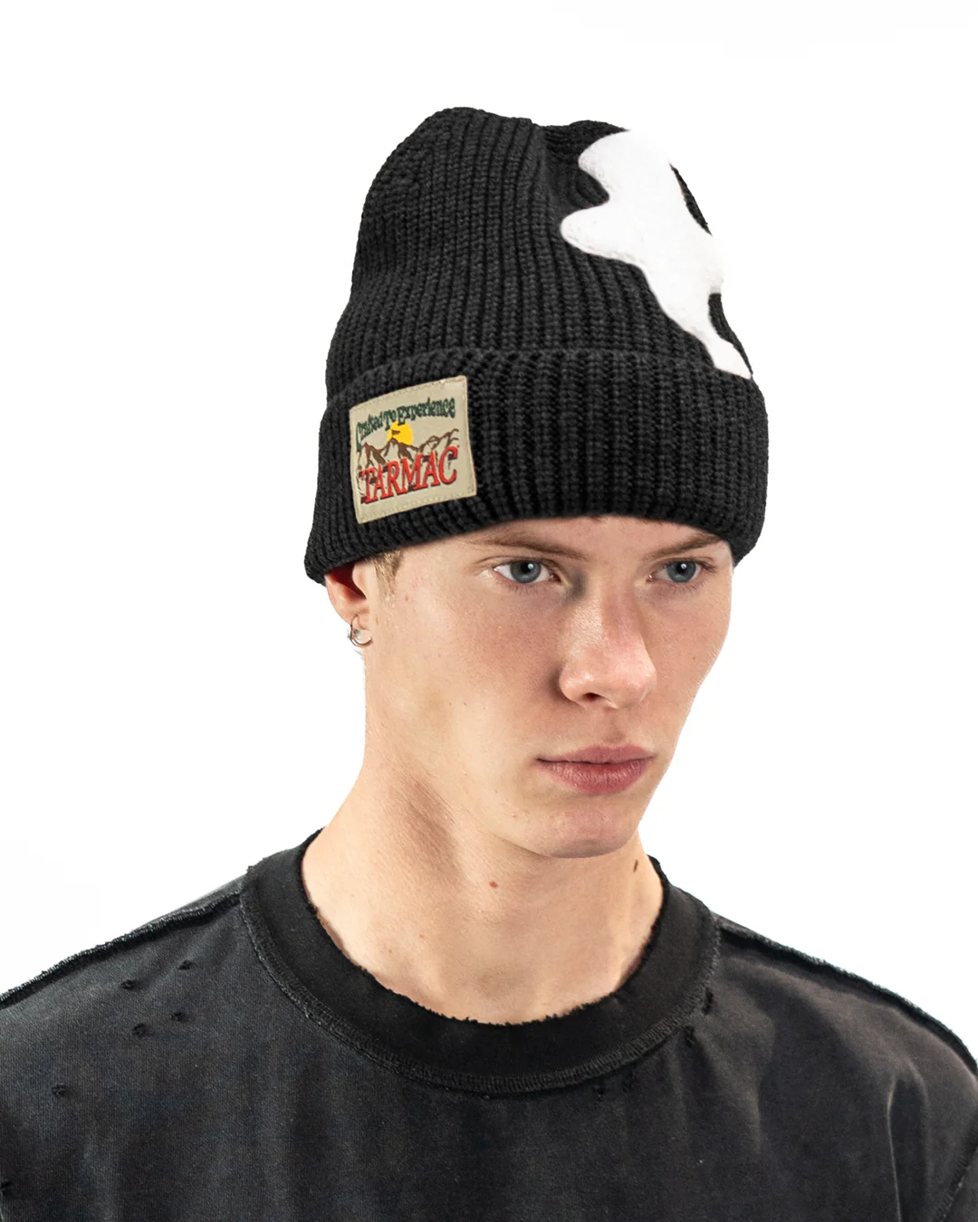 Tarmac Patch Beanie - Black - Image 3